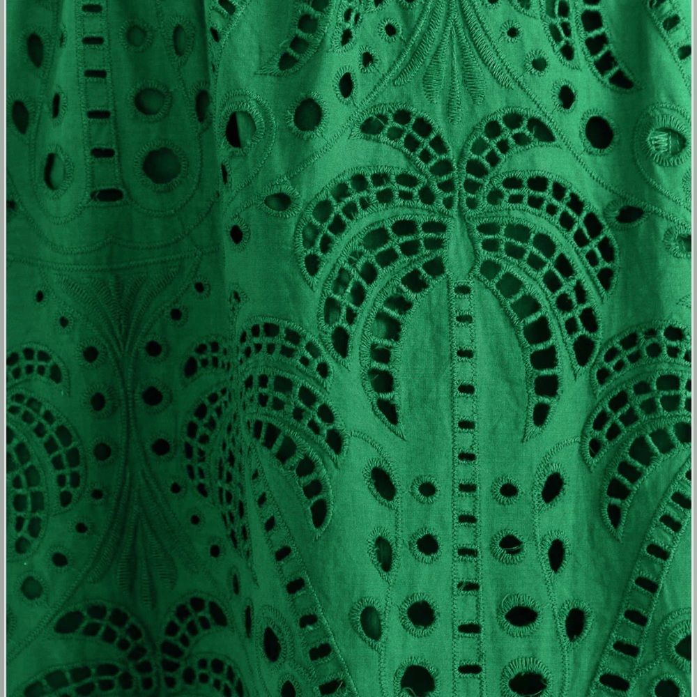 FARM Rio Green Eyelet Midi Dress - Picture 6 of 9